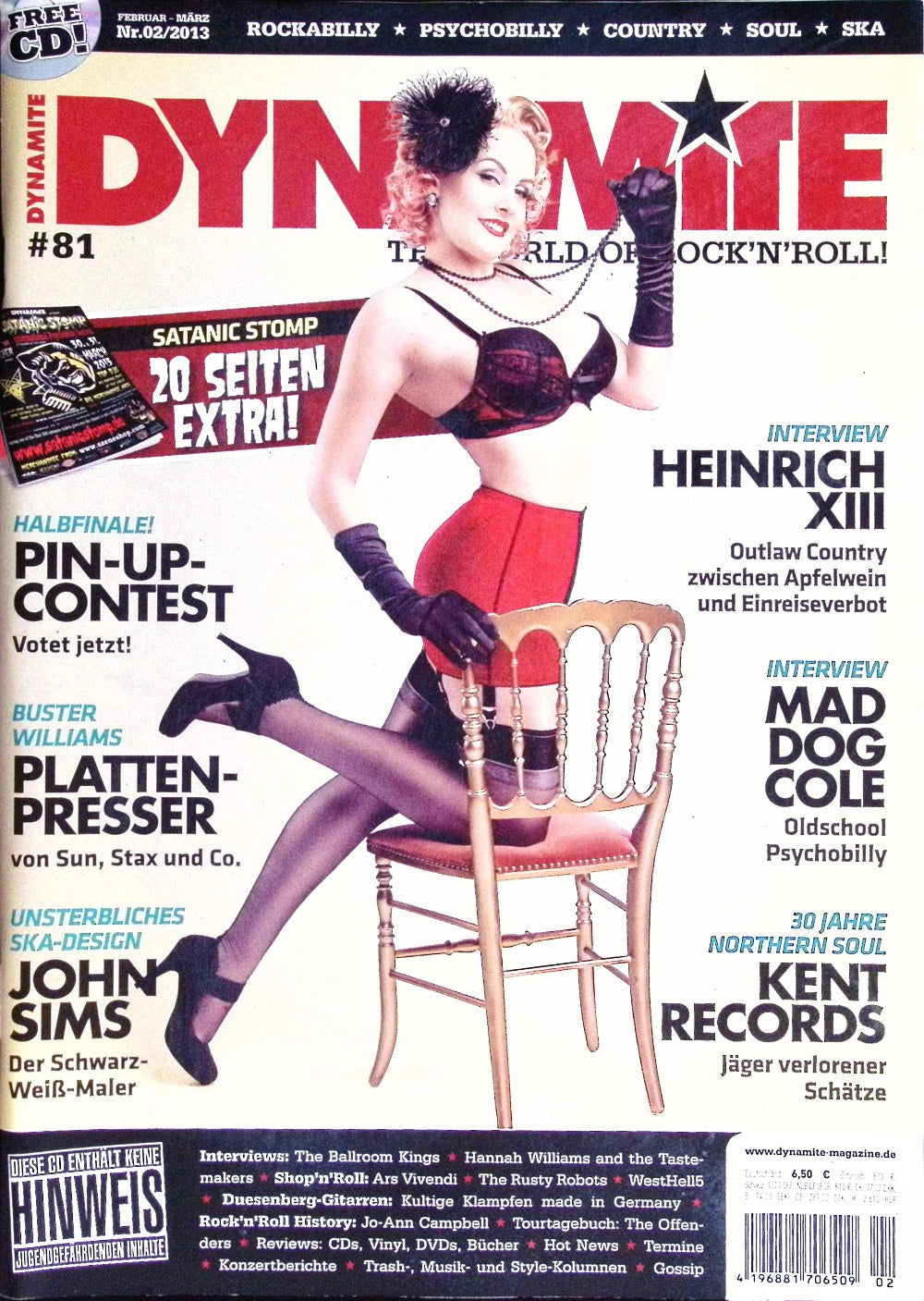 Dynamite Magazin Deutschland 2013-02 Heinrich XIII Mad Dog Cole Buster Williams John Sims Kent Records #81