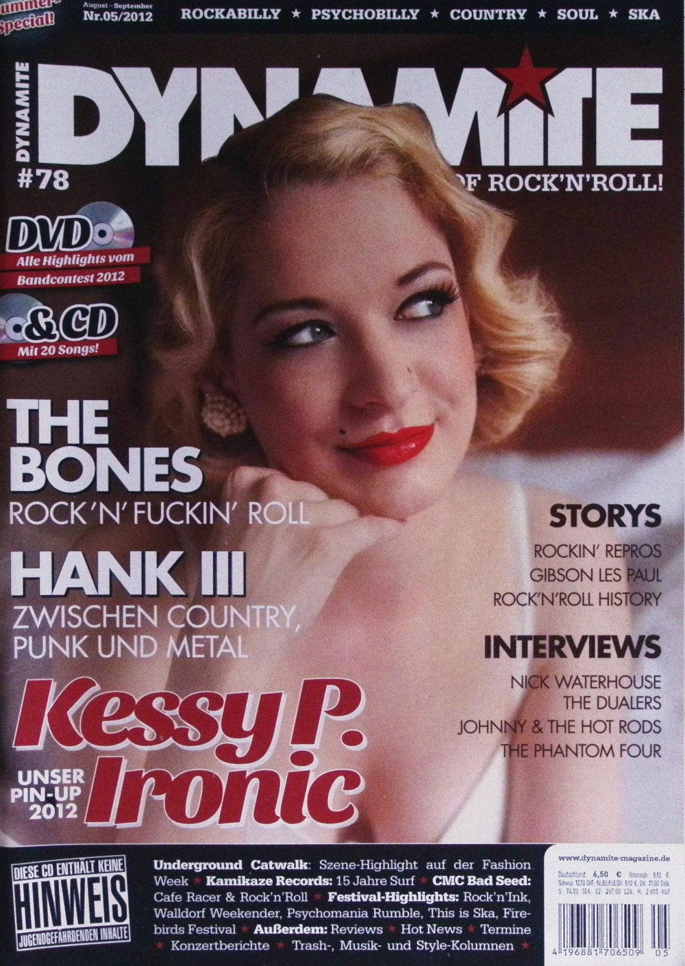 Dynamite Magazin Deutschland 2012-05 Kessy P. The Bones Hank III Nick Waterhouse The Dualers #78