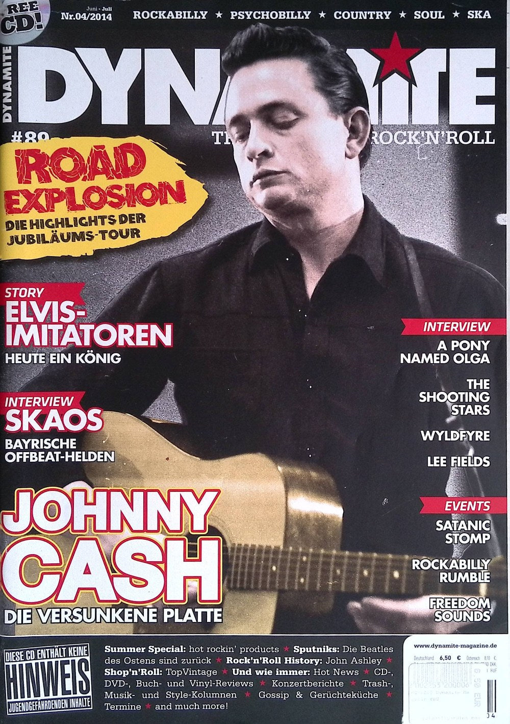 Dynamite Magazin Deutschland 2014-04 Johnny Cash The Shooting Stars Wyldfyre Skaos #89