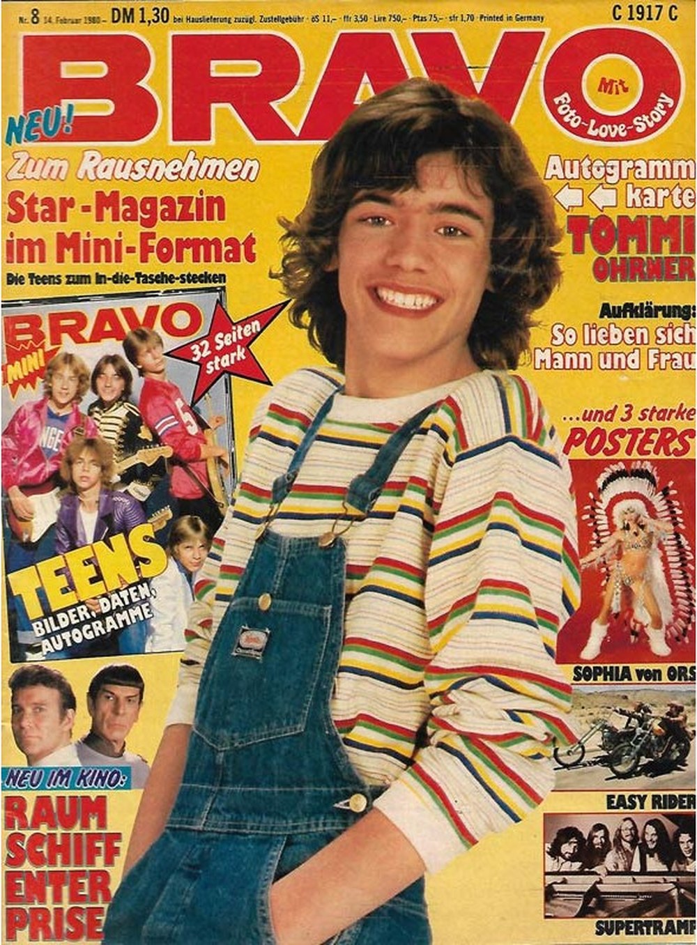 Bravo Magazin Deutschland 1925-08 Tommi Ohrner Sophia Von Ors Teens Supertramp Easy Rider