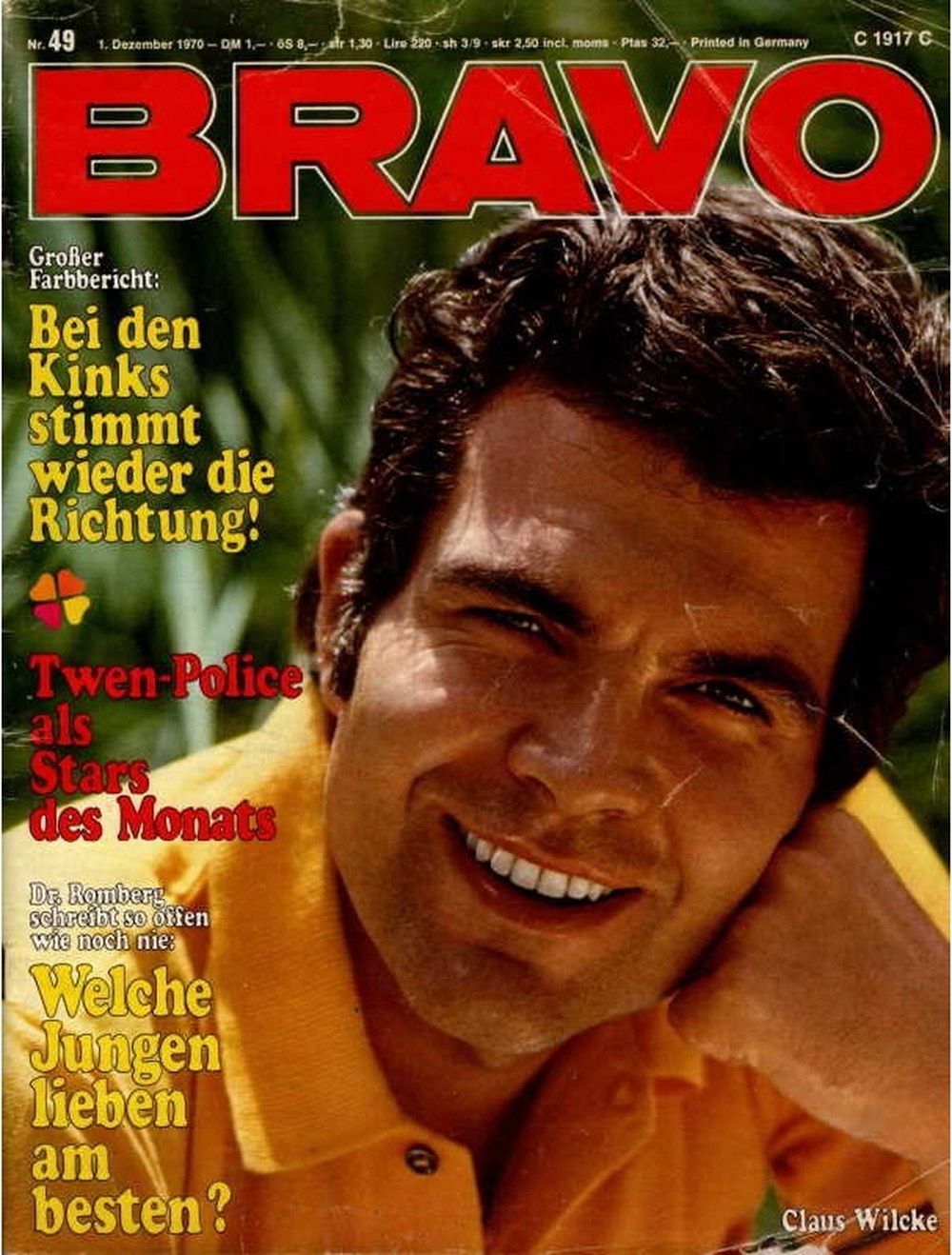 Bravo Magazin Deutschland 1970-49 Claus Wilcke The Kinks