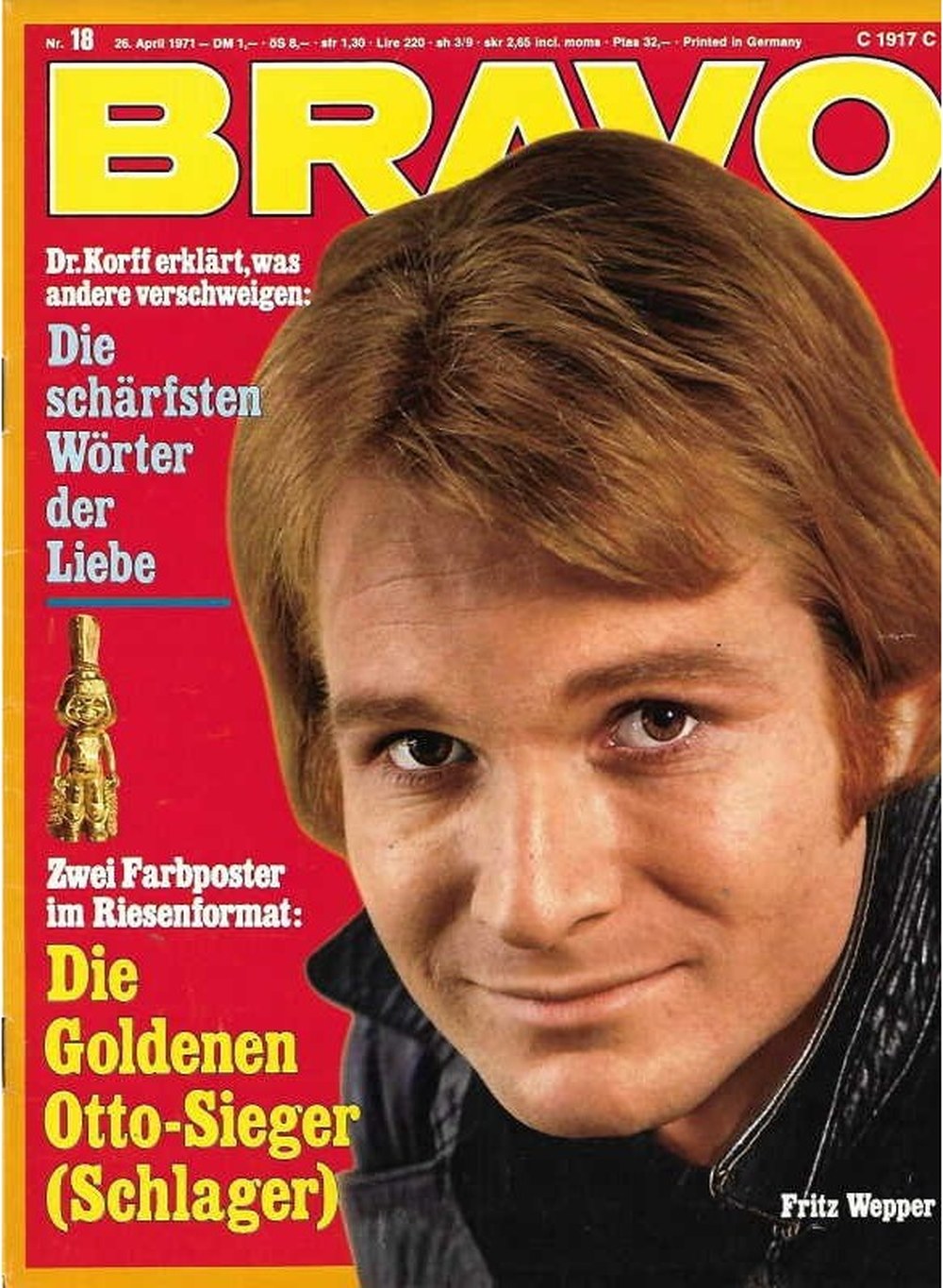 Bravo Magazin Deutschland 1971-18 Fritz Wepper