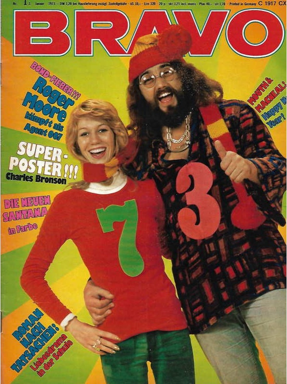 Bravo Magazin Deutschland 1973-01 Mouth & MacNeal Roger Moore Charles Bronson Santana