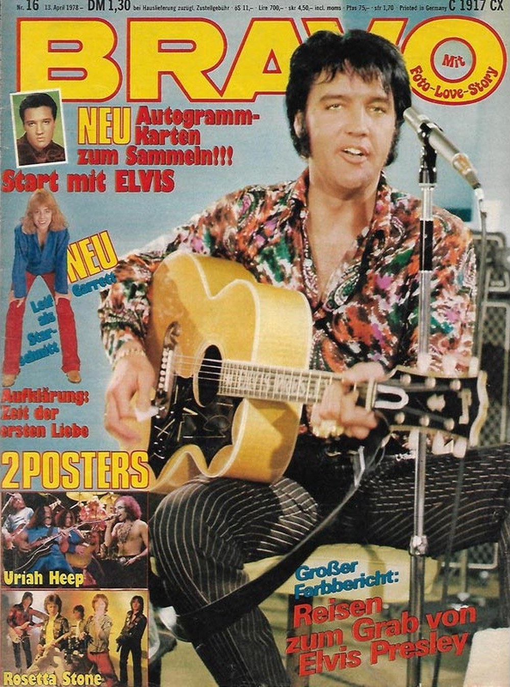 Bravo Magazin Deutschland 1978-16 Elvis Presley Rosetta Stone Uriah Heep
