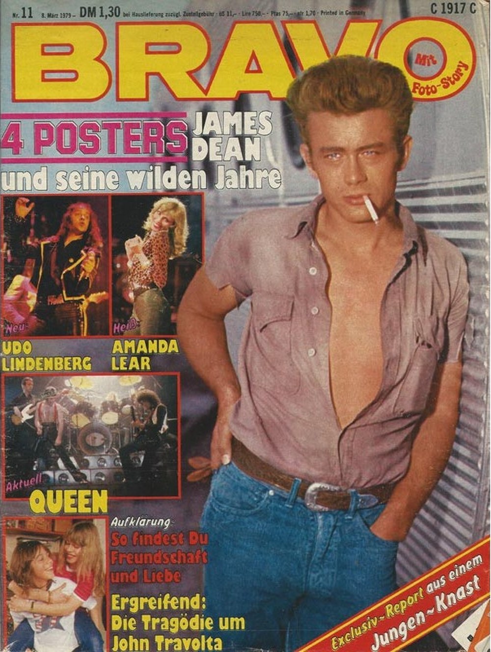 Bravo Magazin Deutschland 1979-11 James Dean Udo Lindenberg Amanda Lear John Travolta Queen