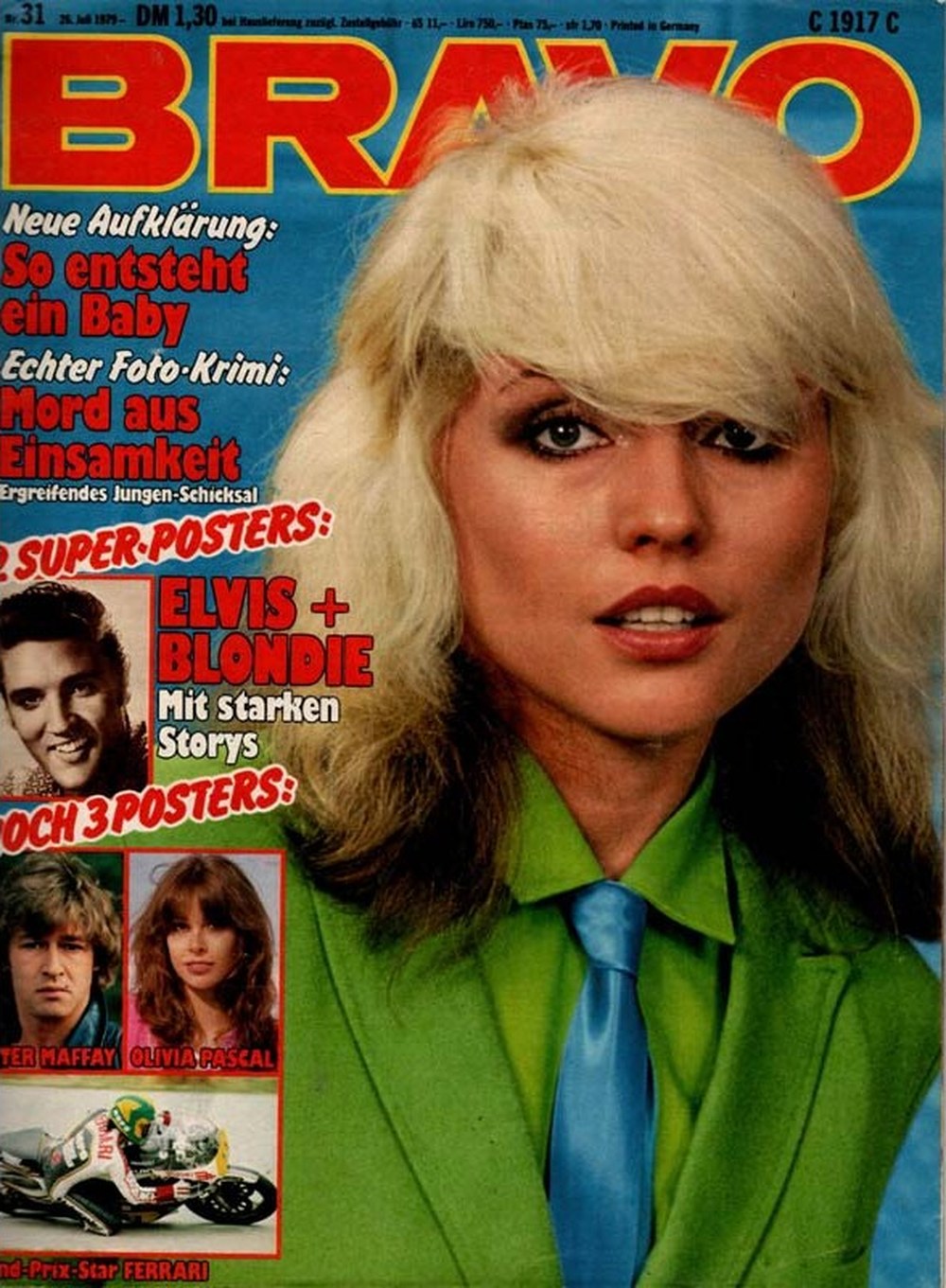 Bravo Magazin Deutschland 1979-31 Debbie Harry Elvis Presley Peter Maffay Olivia Pascal Blondie