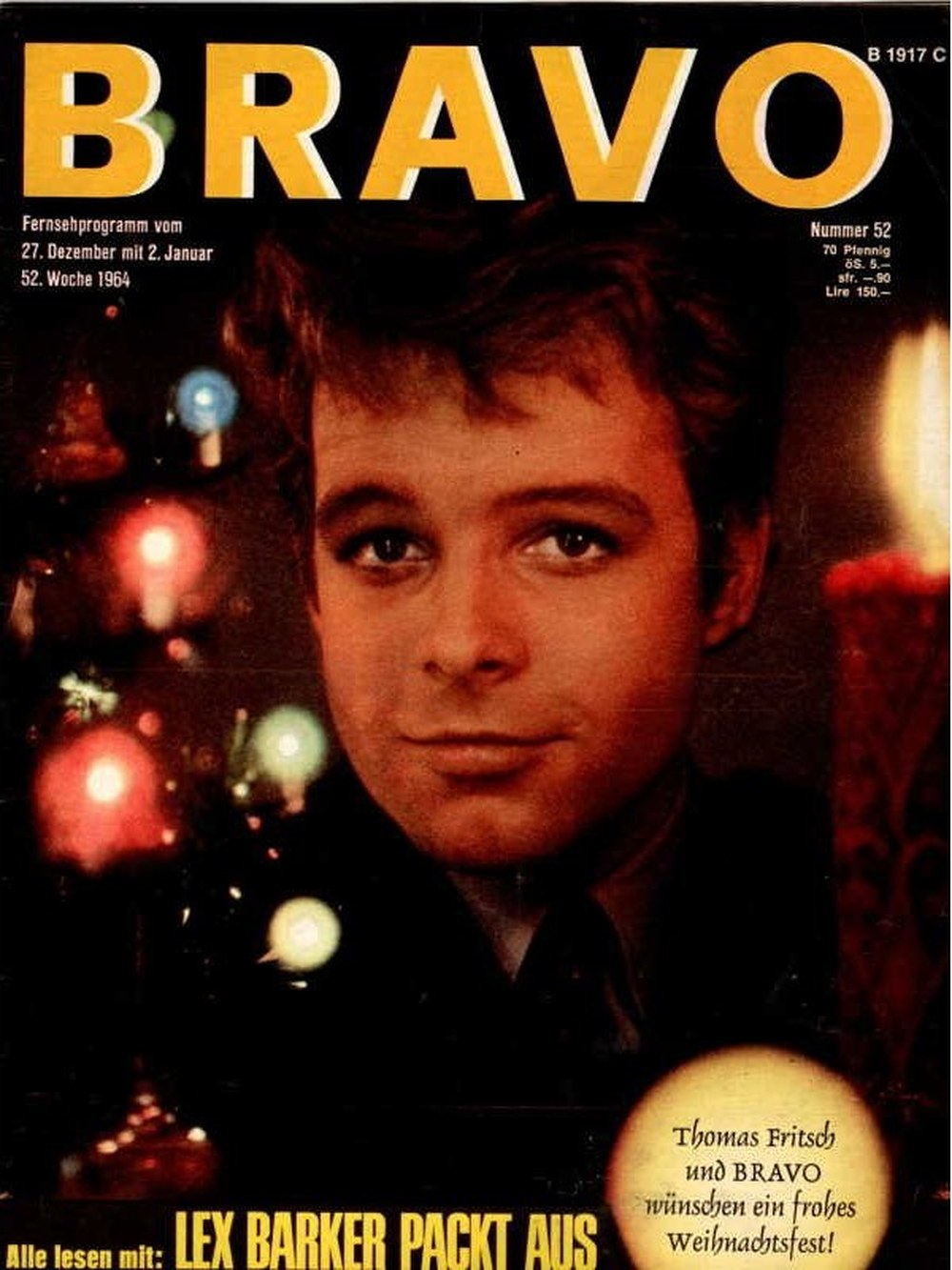 Bravo Magazin Deutschland 1964-52 Thomas Fritsch Lex Barker