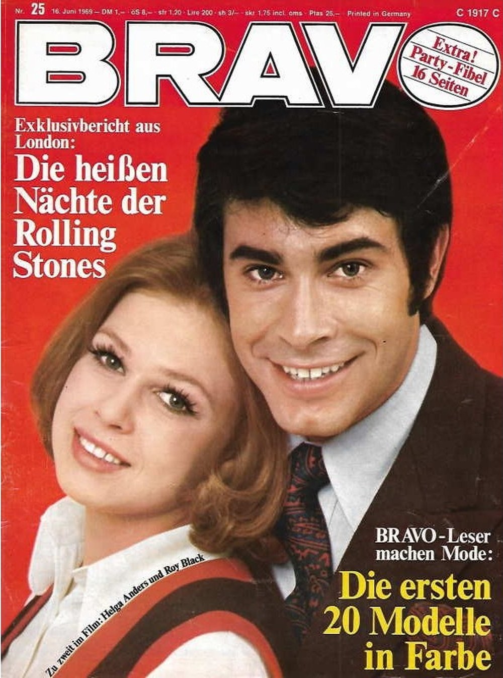 Bravo Magazin Deutschland 1969-25 Helga Anders Roy Black Rolling Stones