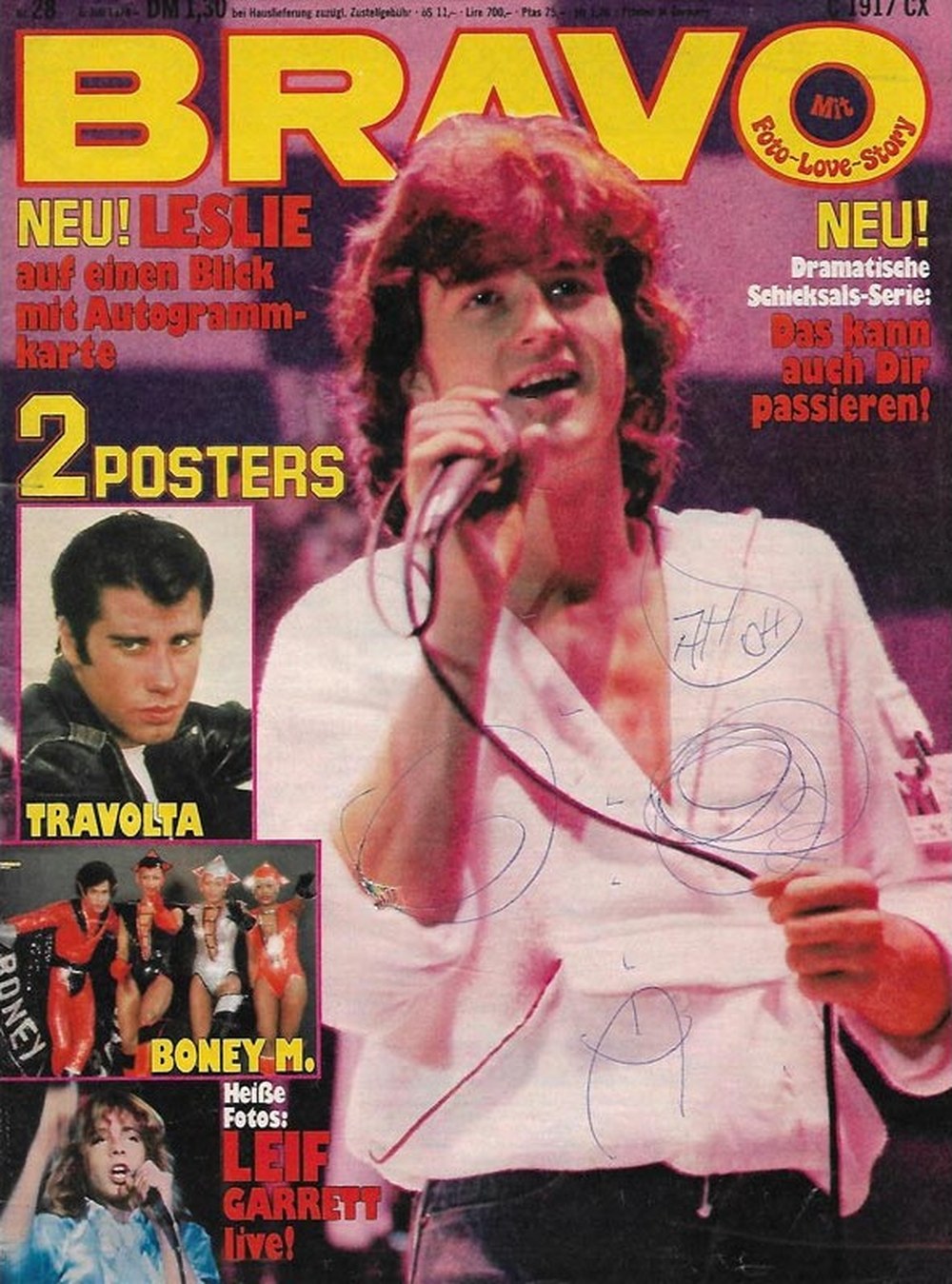 Bravo Magazin Deutschland 1978-28 Leslie McKeown John Travolta Leif Garrett Boney M.