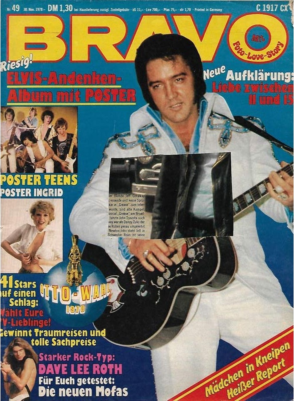 Bravo Magazin Deutschland 1978-49 Elvis Presley Dave Lee Roth Ingrid