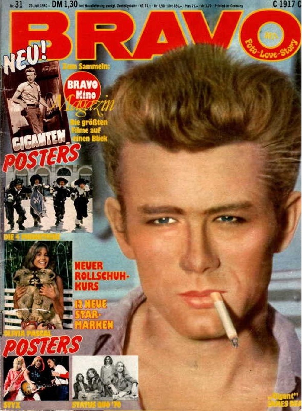 Bravo Magazin Deutschland 1980-31 James Dean Olivia Pascal Styx Die 4 Musketiere