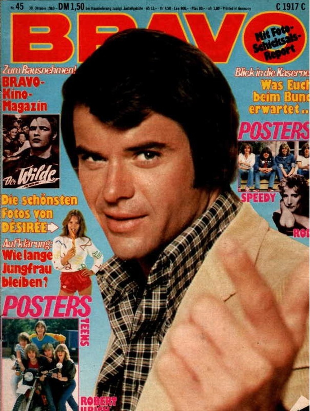 Bravo Magazin Deutschland 1980-45 Robert Urich Désirée Nosbusch Rod Stewart Speedy