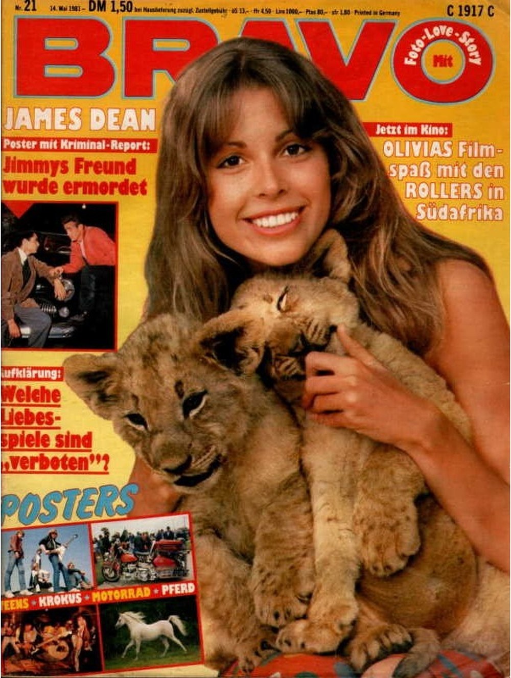 Bravo Magazin Deutschland 1981-21 Olivia Newton-John James Dean Krokus Bay City Rollers