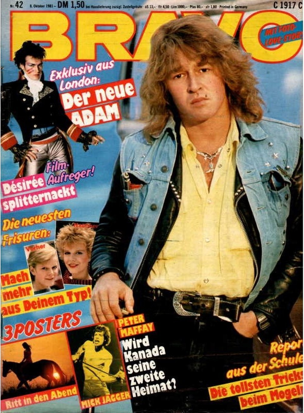 Bravo Magazin Deutschland 1981-42 Joe Elliott Adam Ant Peter Maffay Mick Jagger Def Leppard