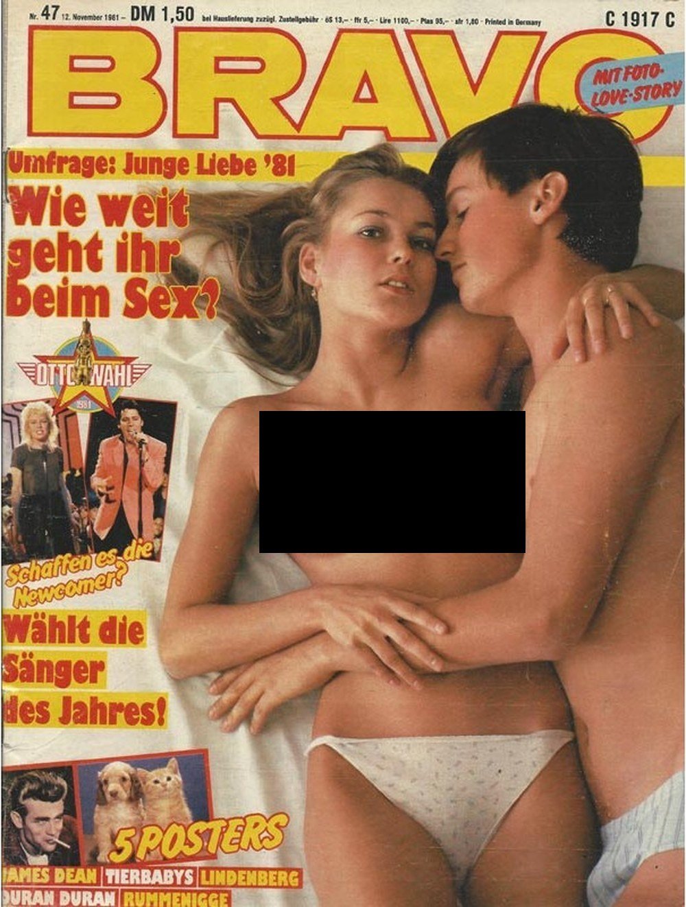 Bravo Magazin Deutschland 1981-47 James Dean Udo Lindenberg Karl-Heinz Rummenigge Duran Duran Tierbabys