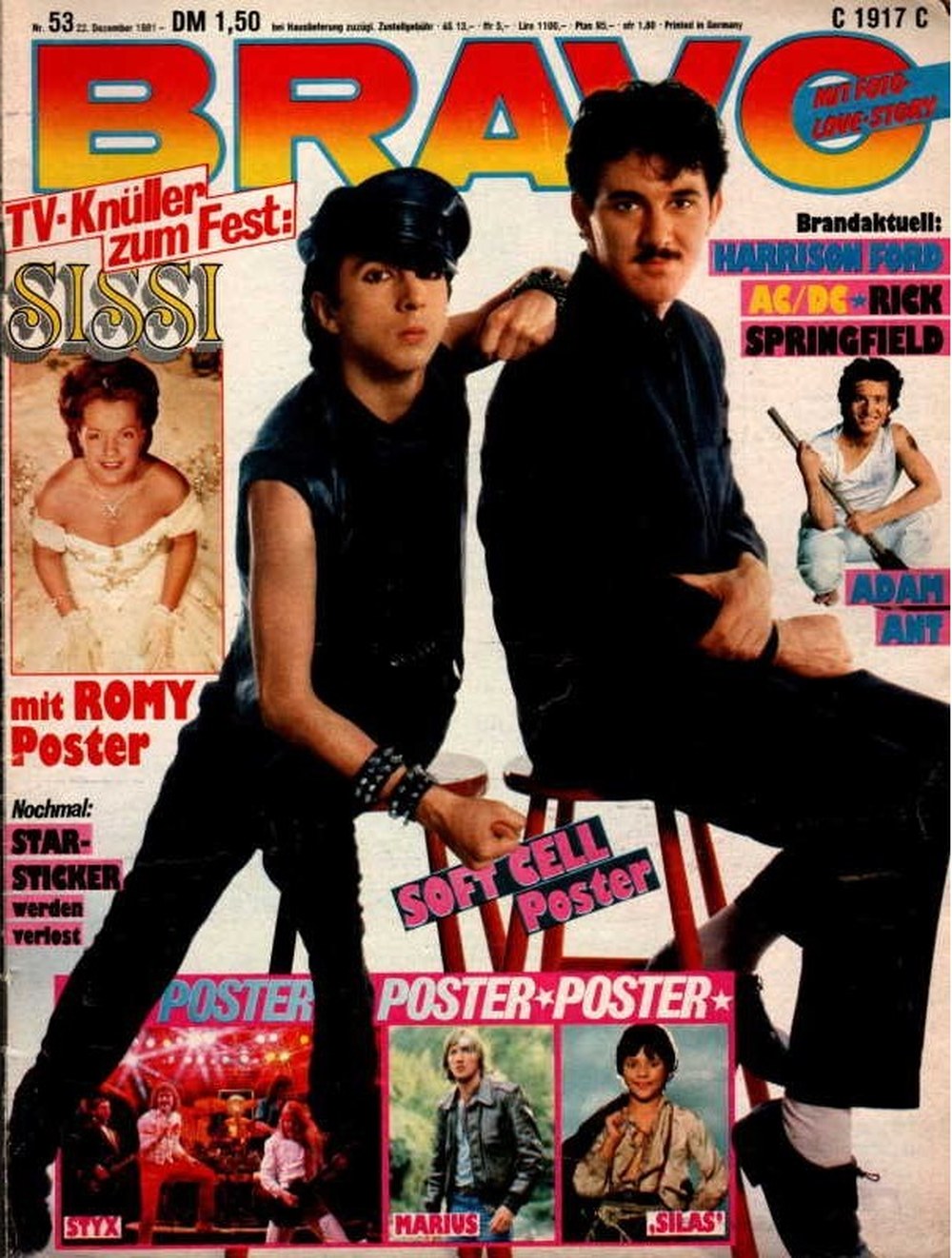 Bravo Magazin Deutschland 1981-53 Marc Almond David Ball Romy Schneider Adam Ant Harrison Ford