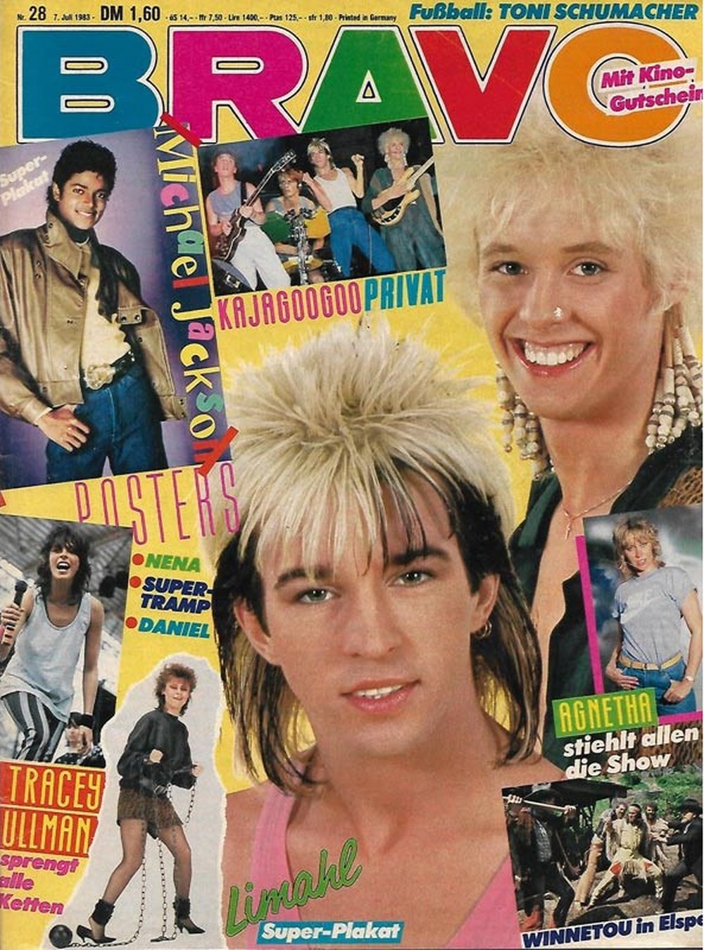 Bravo Magazin Deutschland 1983-28 Limahl Michael Jackson Tracey Ullman Agnetha Fältskog Toni Schumacher