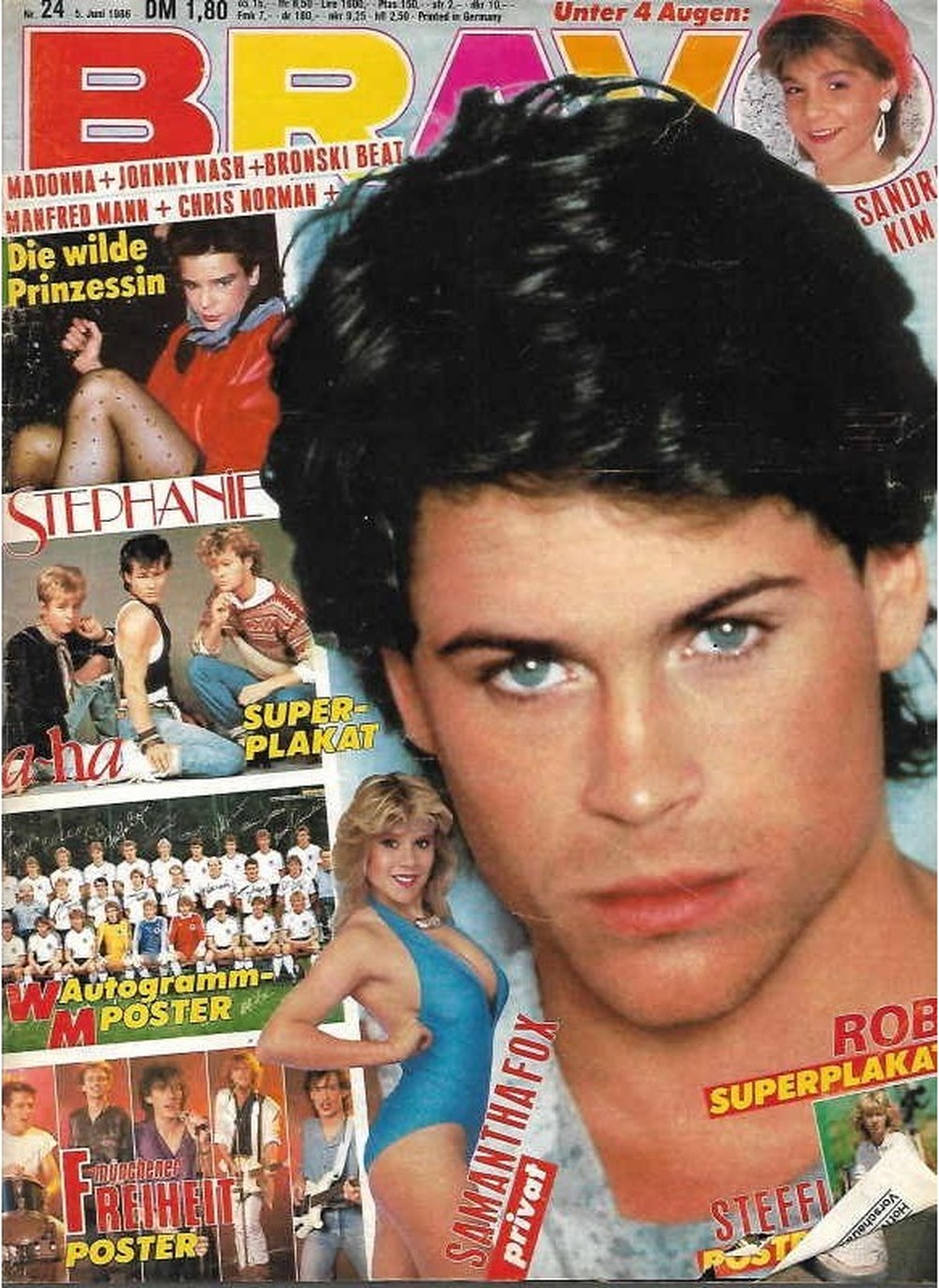 Bravo Magazin Deutschland 1986-24 Rob Lowe Samantha Fox Stephanie Of Monaco Sandra Kim Steffi Graf