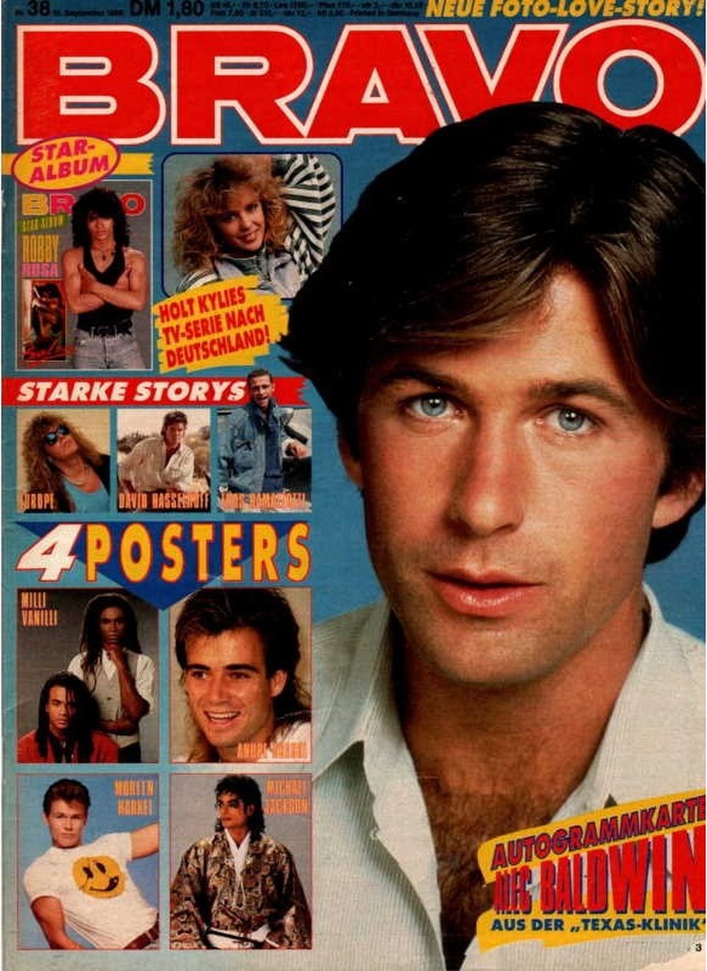 Bravo Magazin Deutschland 1988-38 Alec Baldwin Kylie Minogue David Hasselhoff Michael Jackson Morrissey