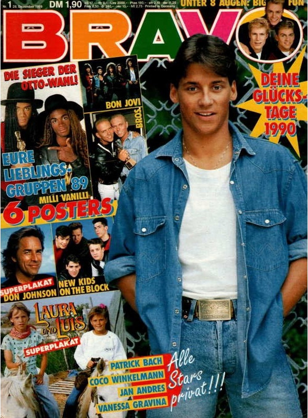 Bravo Magazin Deutschland 1989-01 Patrick Bach Don Johnson Coco Winkelmann Jan Andres Vanessa Gravina