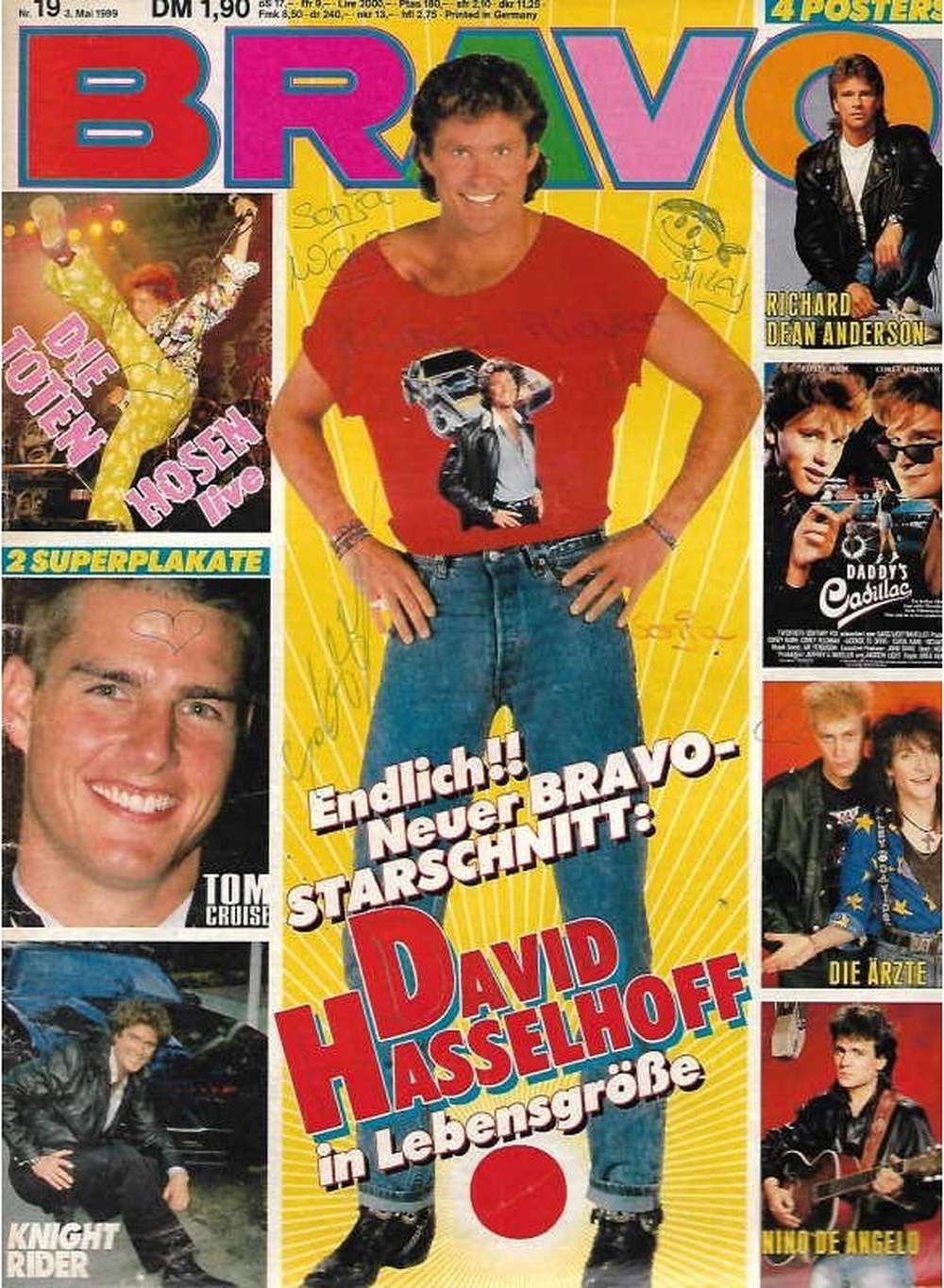 Bravo Magazin Deutschland 1989-19 David Hasselhoff Tom Cruise Richard Dean Anderson Nino De Angelo Die Toten Hosen
