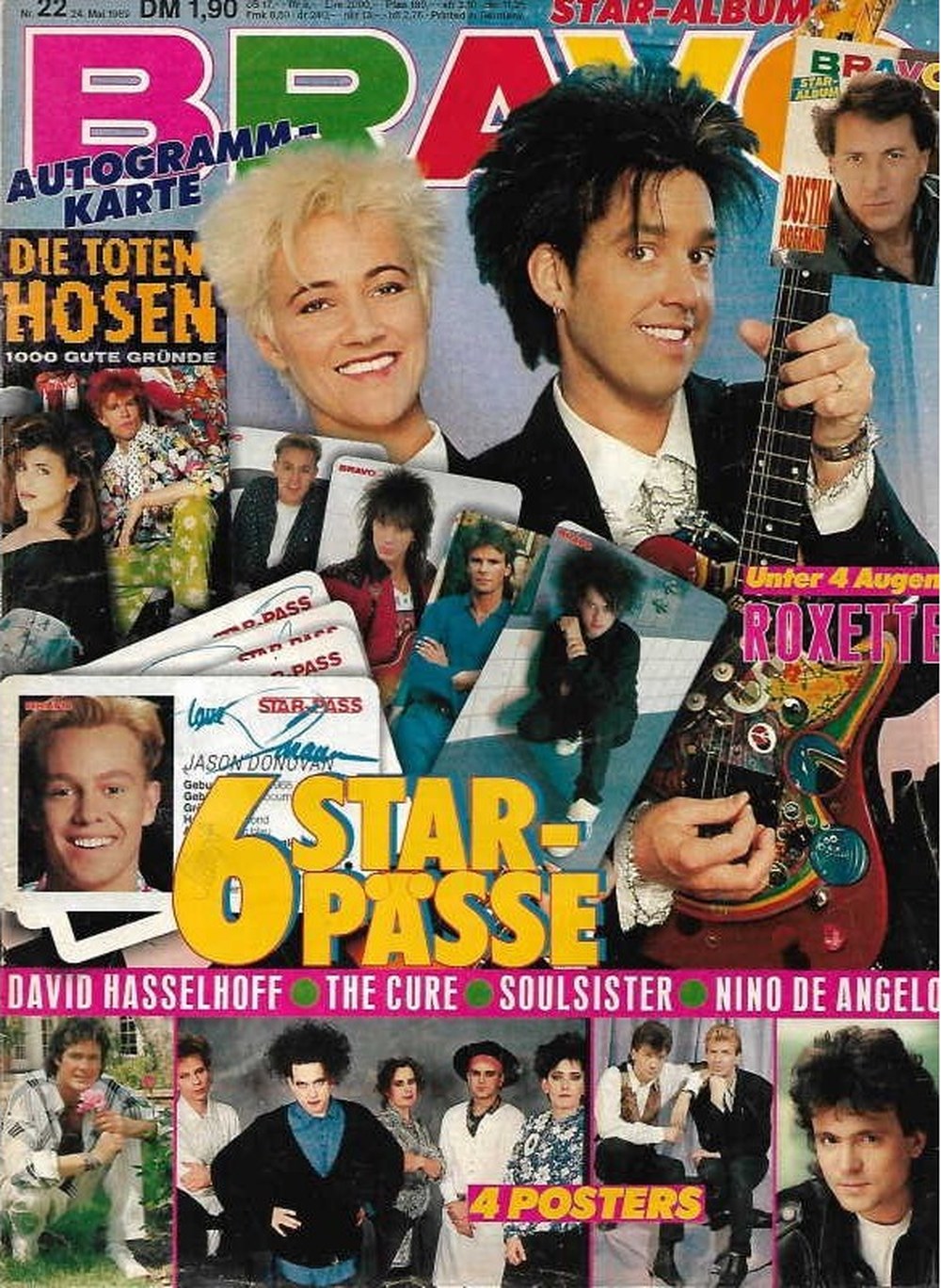 Bravo Magazin Deutschland 1989-22 Marie Fredriksson Per Gessle Jason Donovan David Hasselhoff Nino De Angelo