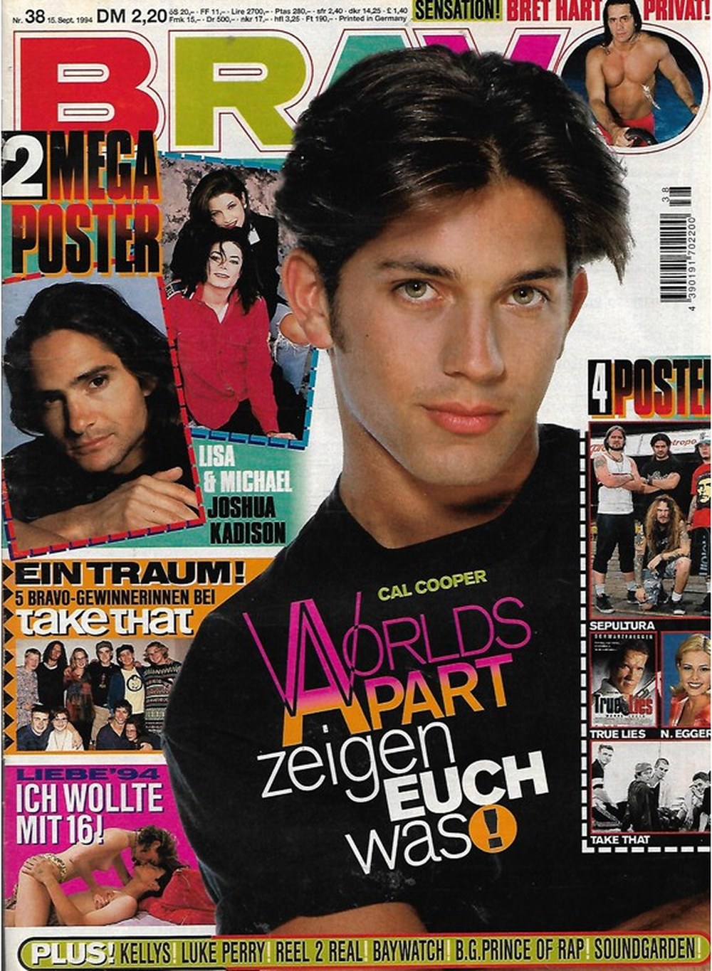 Bravo Magazin Deutschland 1994-38 Cal Cooper Joshua Kadison Bret Hart Worlds Apart Take That