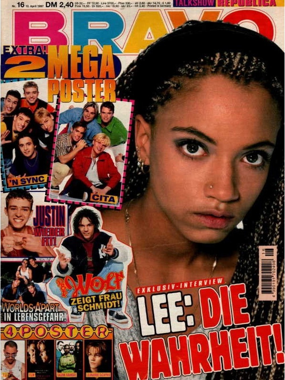 Bravo Magazin Deutschland 1997-16 Lee Justin Timberlake Wolf N Sync Worlds Apart
