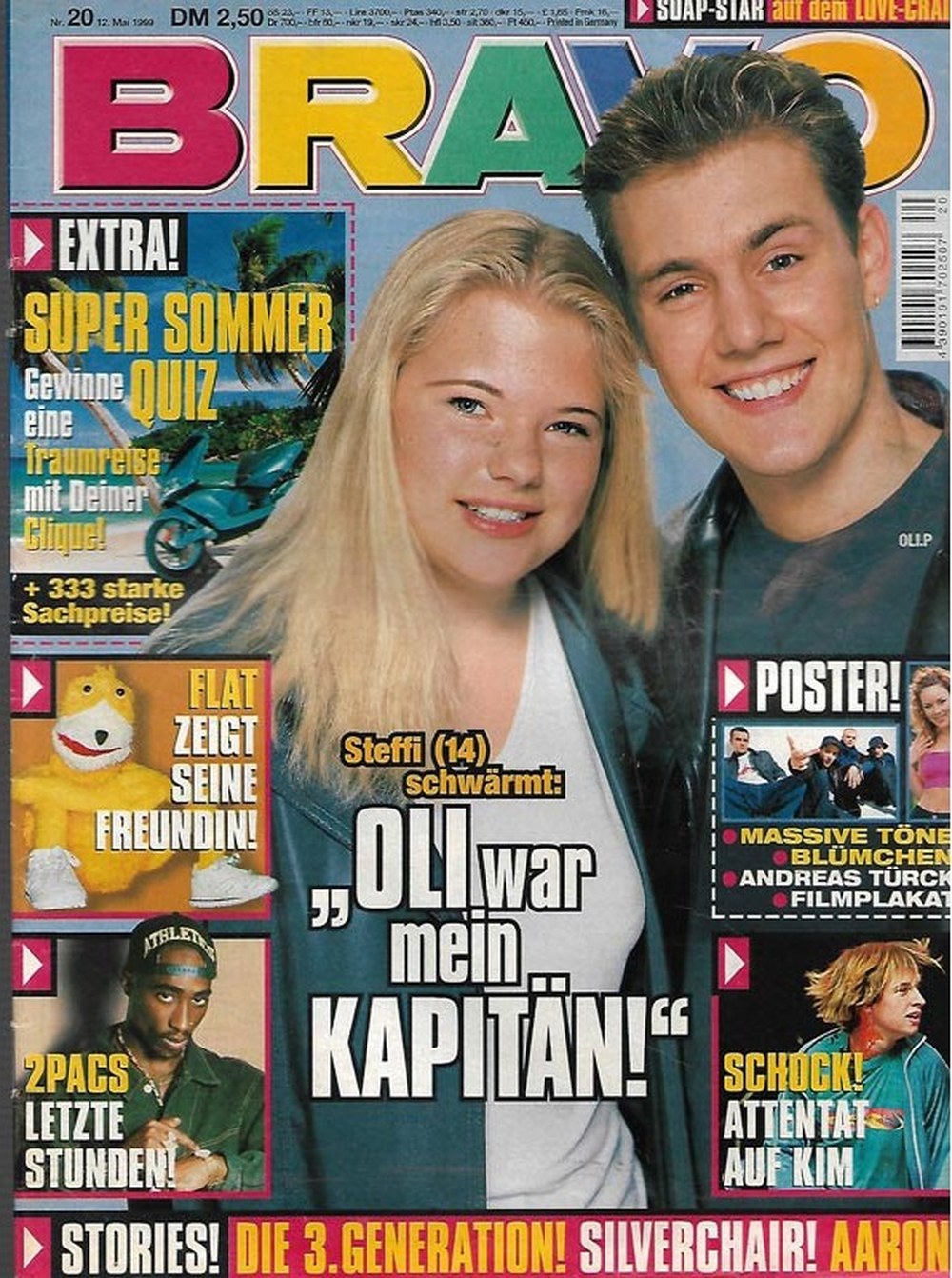 Bravo Magazin Deutschland 1999-20 Oli P. 2Pac Aaron Carter Andreas Türck Blümchen