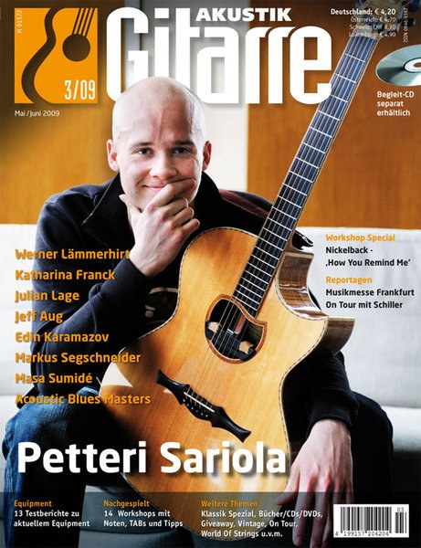 Akustik Gitarre Magazin Deutschland 2009-03 Petteri Sariola Werner Lämmerhirt Katharina Franck Julian Lage Jeff Aug