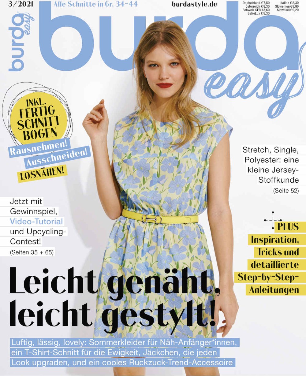Burda Easy Magazin Deutschland 2021-03 Nähen DIY-Mode Sommerkleider