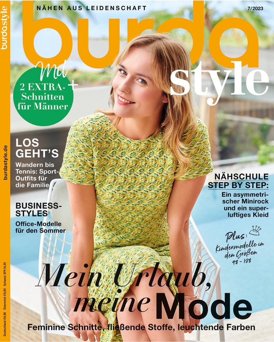 Burda Style Magazin Deutschland 2023-07 Sommermode Urlaubsmode Weibliche Schnitte