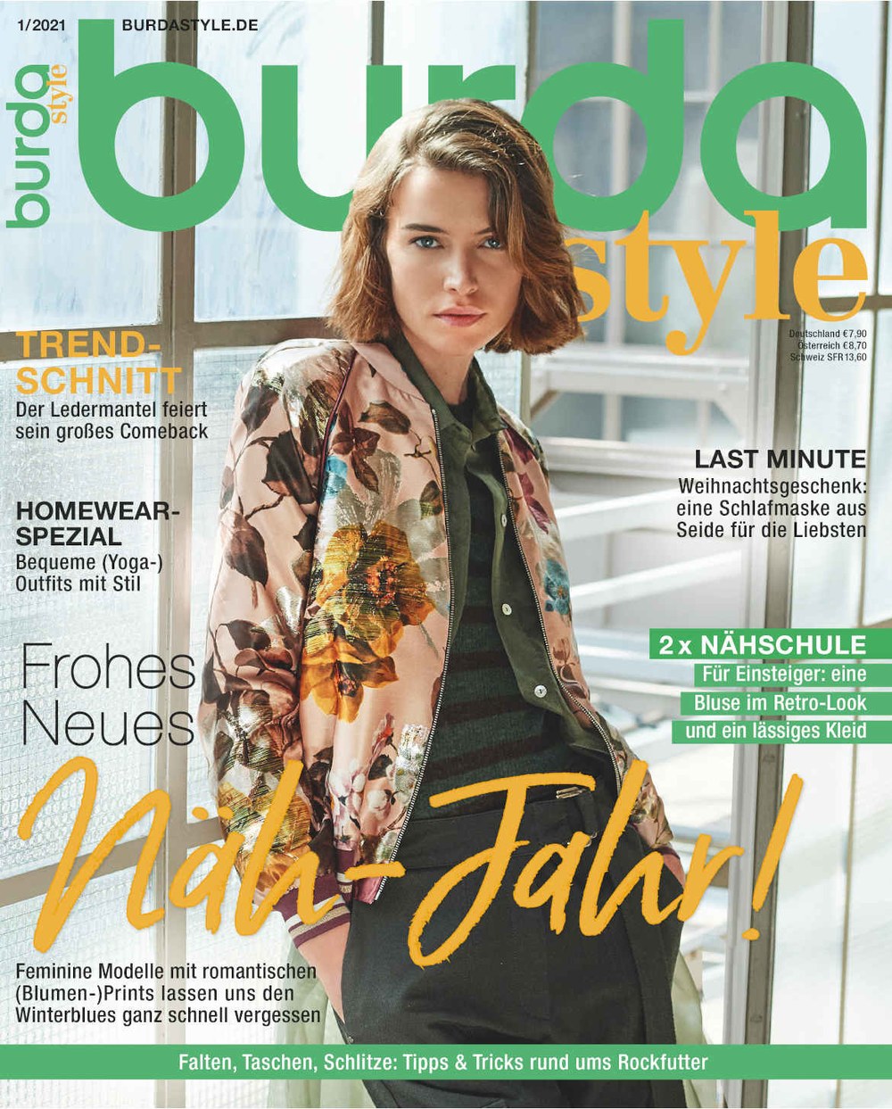 Burda Style Magazin Deutschland 2021-01 Nähen Mode DIY-Schnittmuster