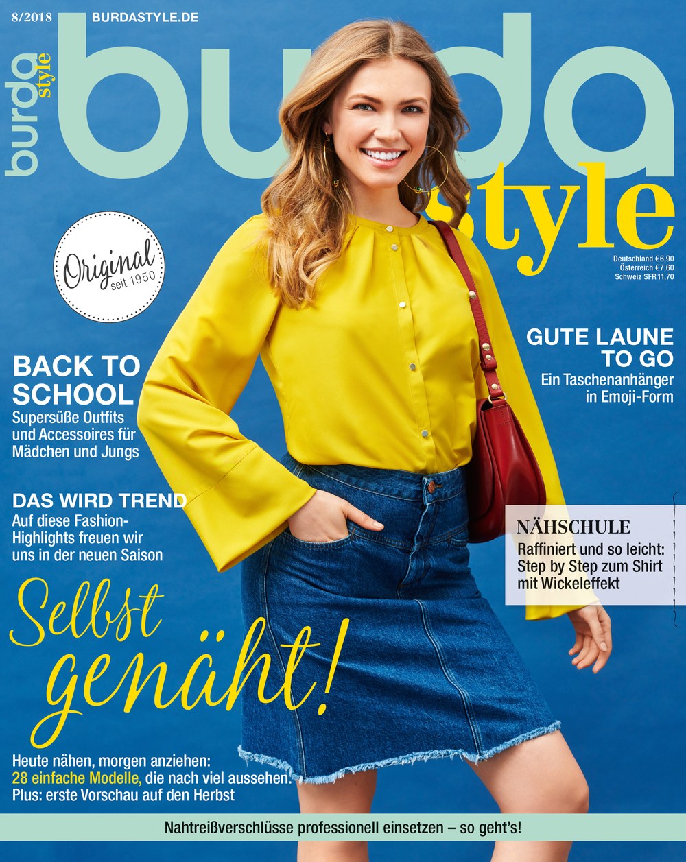 Burda Style Magazin Deutschland 2018-08 Nähen Schnittmuster Back To School