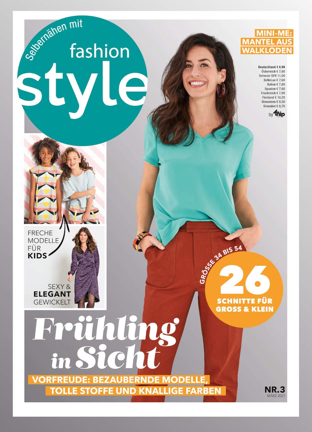 Fashion Style Magazin Deutschland 2021-03 Nähen Schnittmuster Frühlingsmode