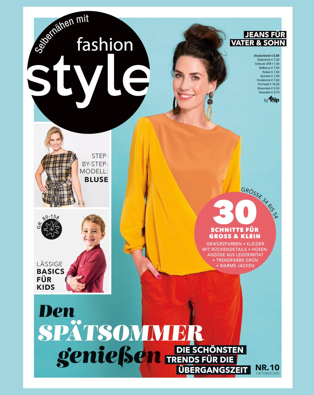 Fashion Style Magazin Deutschland 2020-10 Nähen DIY-Mode Spätsommer-Modetrends