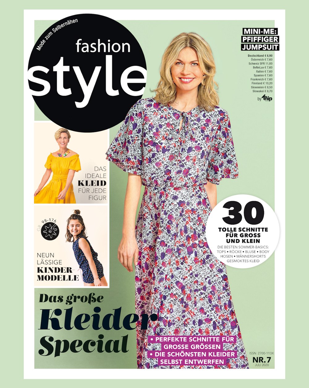 Fashion Style Magazin Deutschland 2020-07 Schnittmuster Mode Kleider