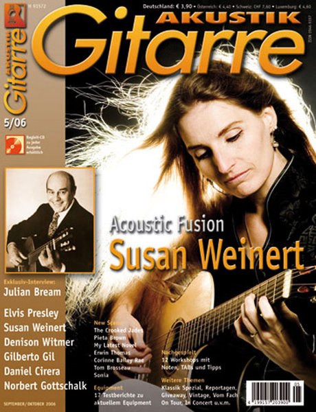 Akustik Gitarre Magazin Deutschland 2006-05 Susan Weinert Julian Bream Elvis Presley Denison Whitaker Gilberto Gil