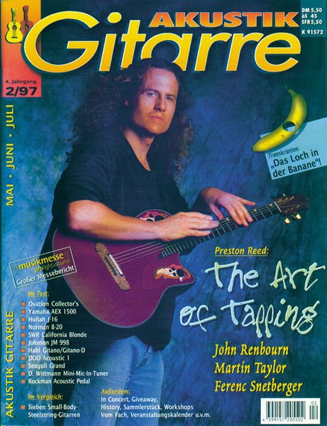 Akustik Gitarre Magazin Deutschland 1997-02 Preston Reed John Renbourn Martin Taylor Ferenc Snétberger