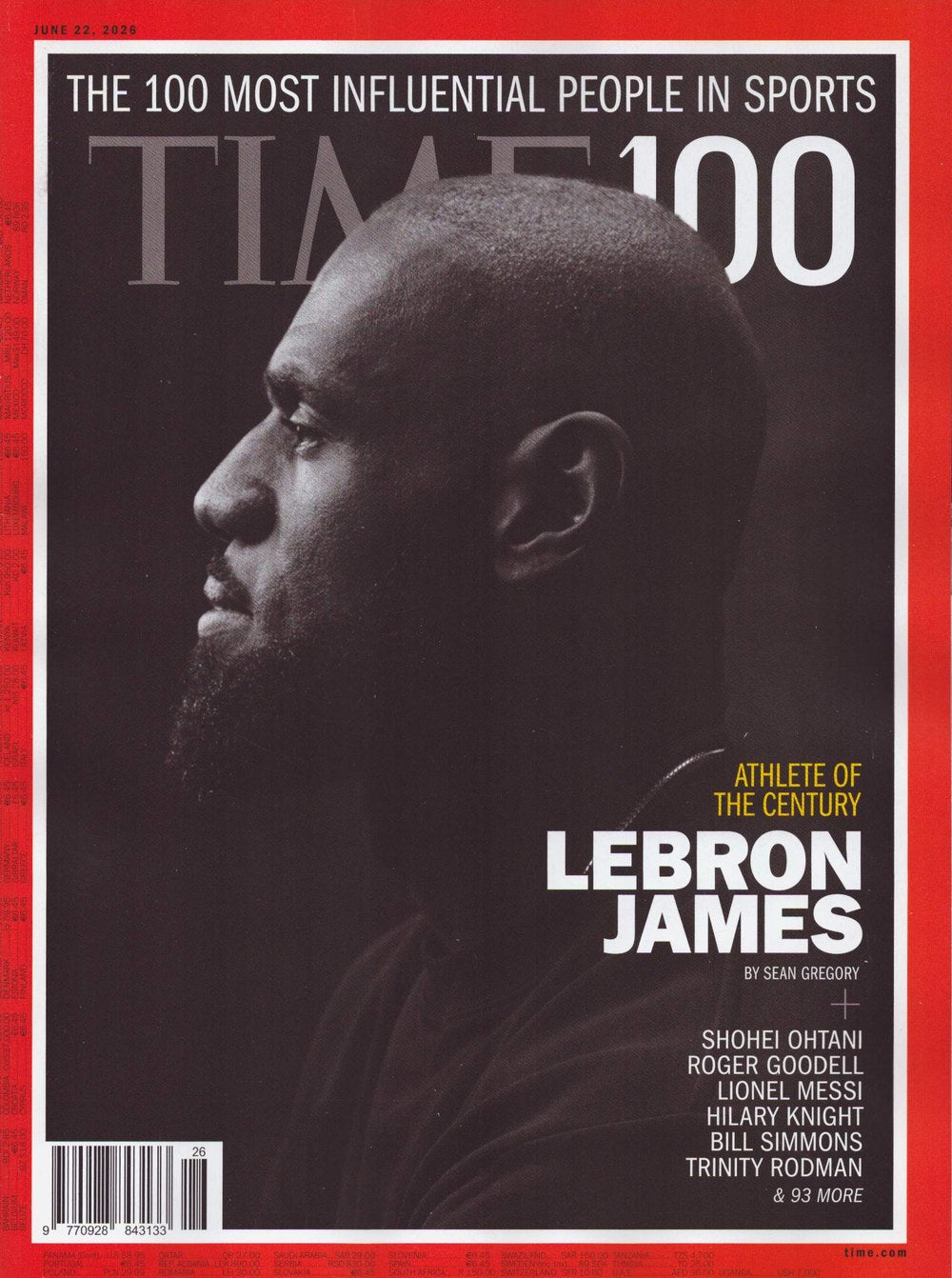 Time Magazin USA 2026-26 LeBron James Shohei Ohtani Roger Goodell Lionel Messi Hilary Knight