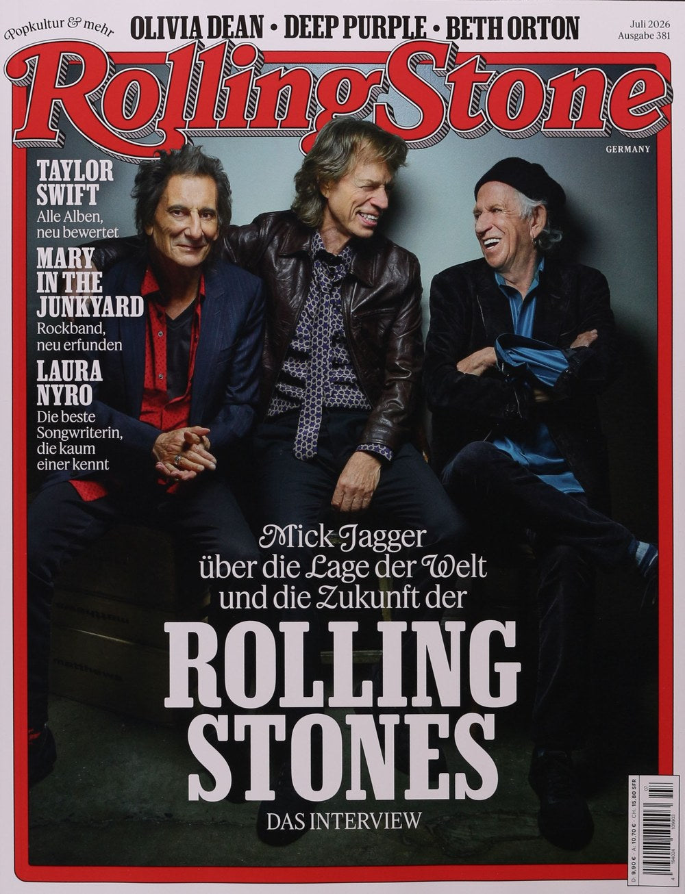 Rolling Stone Magazin Deutschland 2026-07 Mick Jagger Keith Richards Ronnie Wood Taylor Swift Laura Nyro