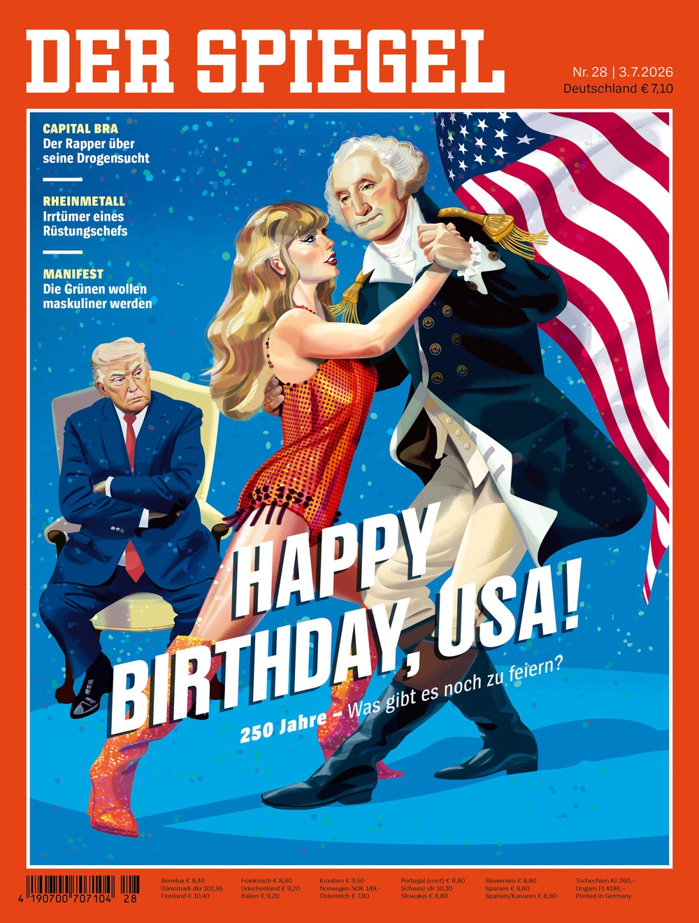Der Spiegel Magazin Deutschland 2026-28 George Washington Donald Trump Capital Bra