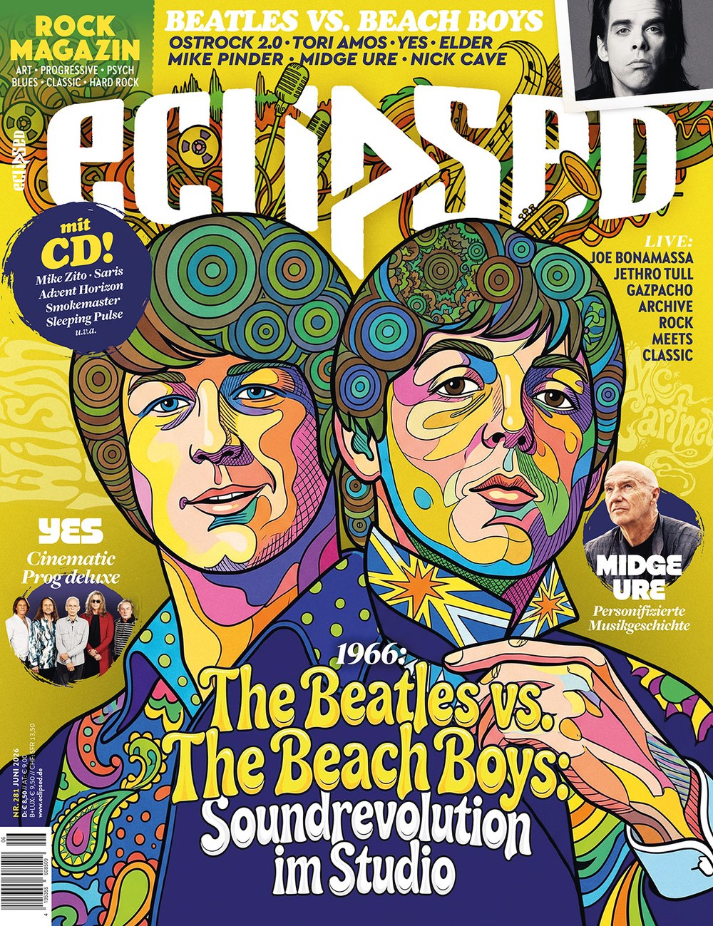 Eclipsed Magazin Deutschland 2026-06 The Beatles The Beach Boys Tori Amos Nick Cave Lazuli