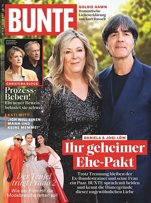 Bunte Magazin Deutschland 2026-19 Daniela Löw Joachim Löw Christina Block Kati Witt Goldie Hawn
