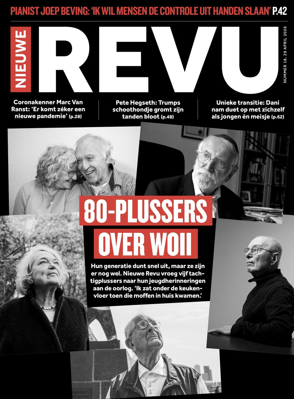Nieuwe Revu Magazin Niederlande 2026-18 Joep Beving Marc Van Ranst Pete Hegseth Dani