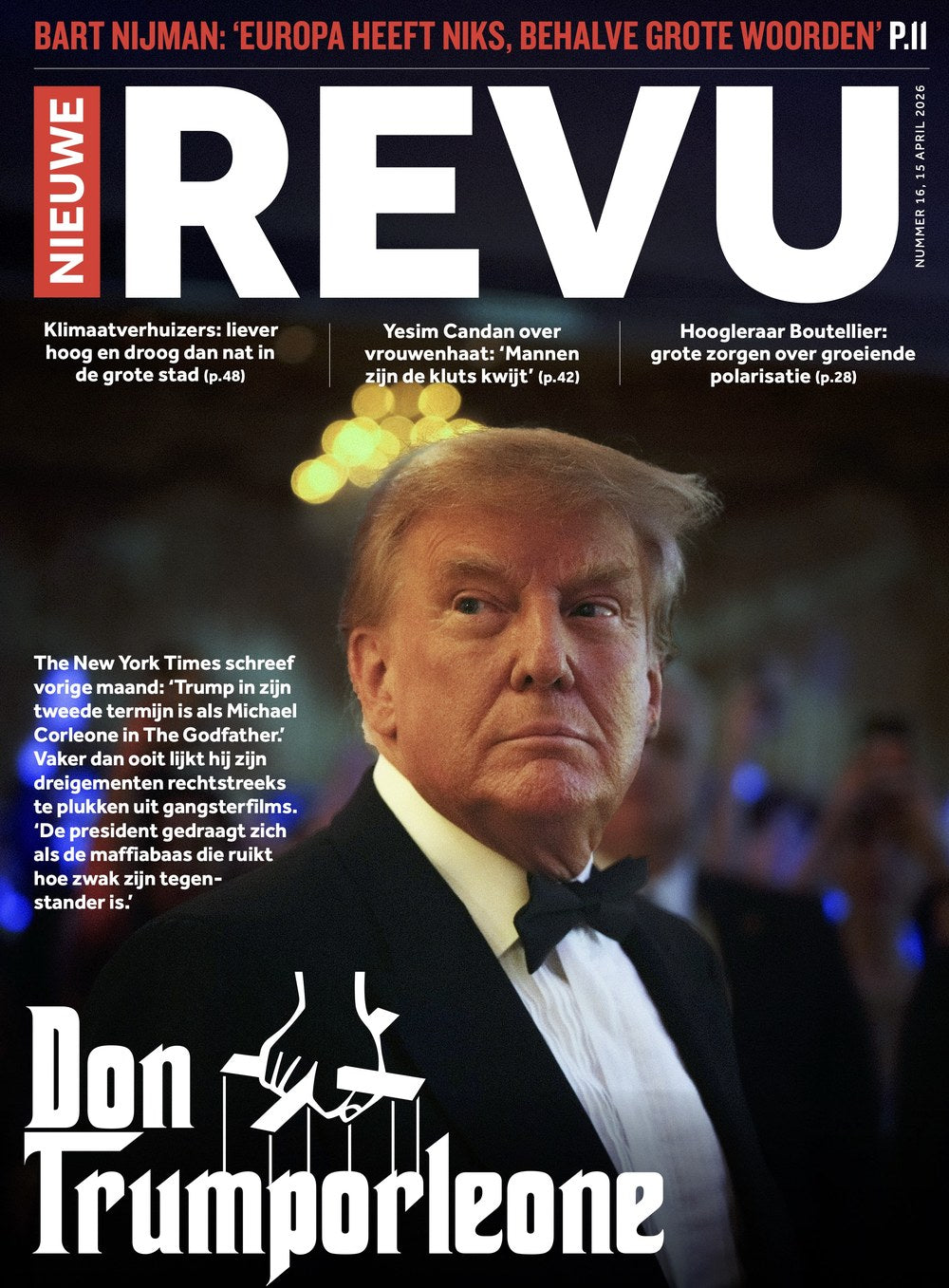 Nieuwe Revu Magazin Niederlande 2026-16 Donald Trump Bart Nijman Yesim Candan Hans Boutellier