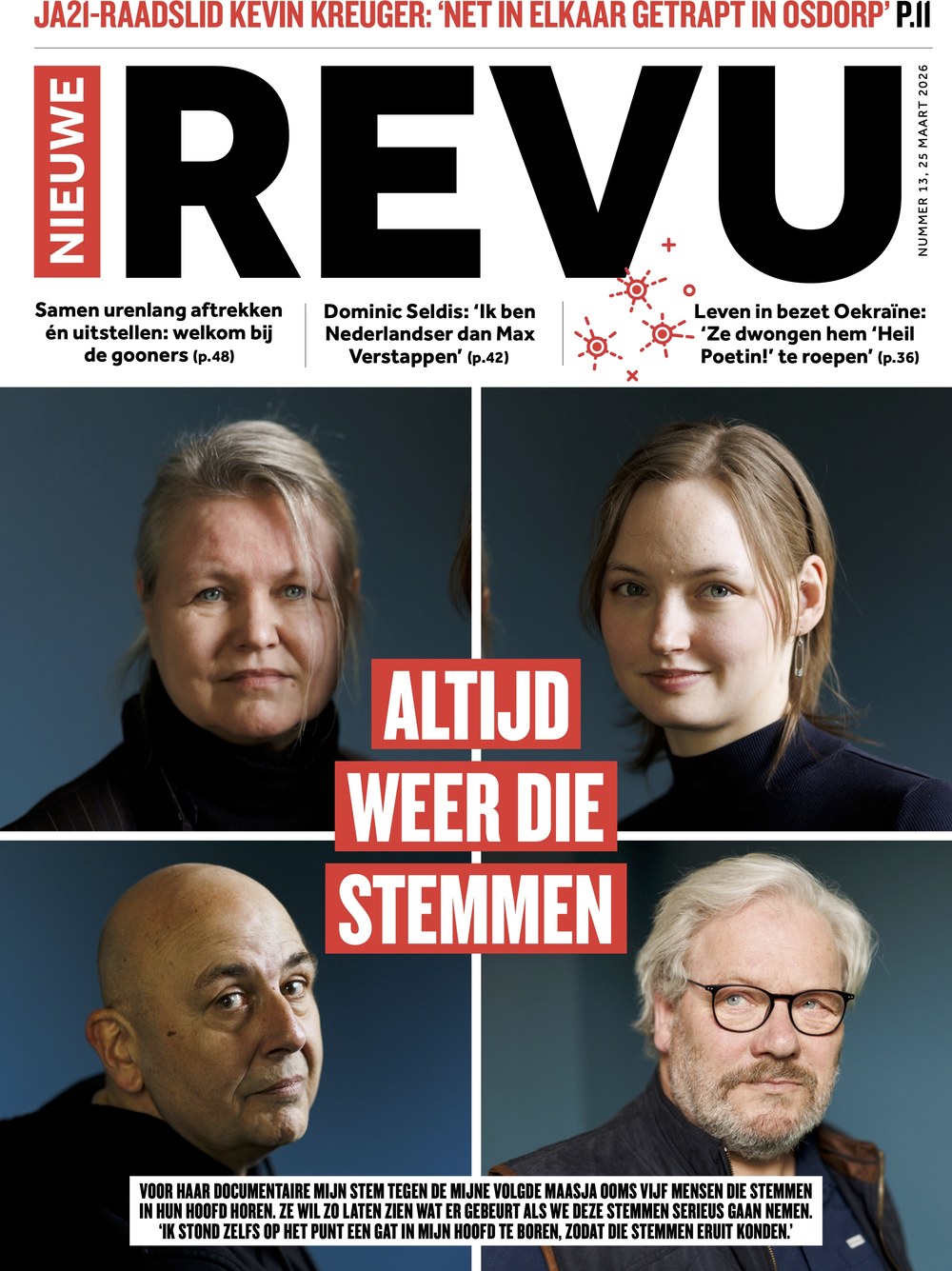 Nieuwe Revu Magazin Niederlande 2026-13 Maasja Doms Kevin Kreuger Dominic Seldis Max Verstappen