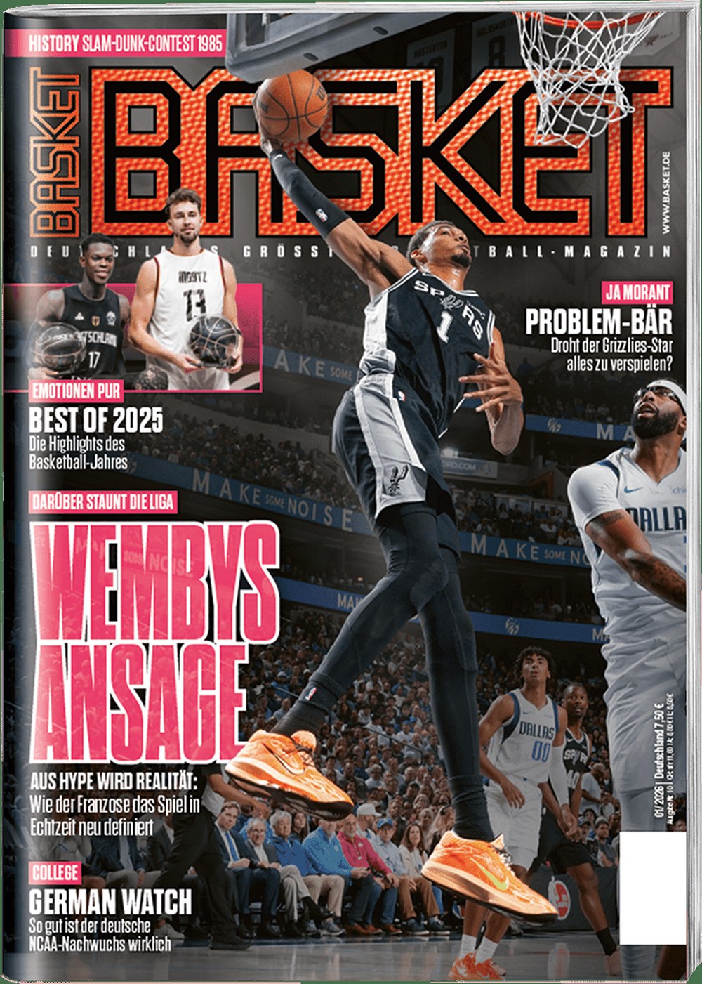 Basket Magazin Deutschland 2026-01 Victor Wembanyama Ja Morant