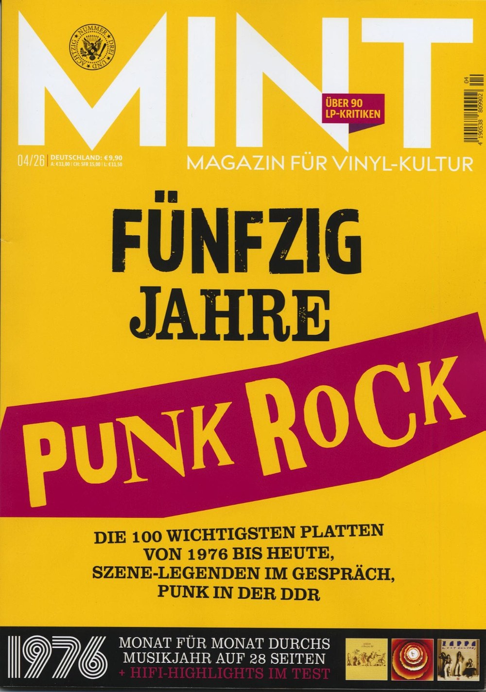 Mint Magazin Deutschland 2026-04 Punk Rock 50 Jahre Punk Rock Vinyl-Kultur