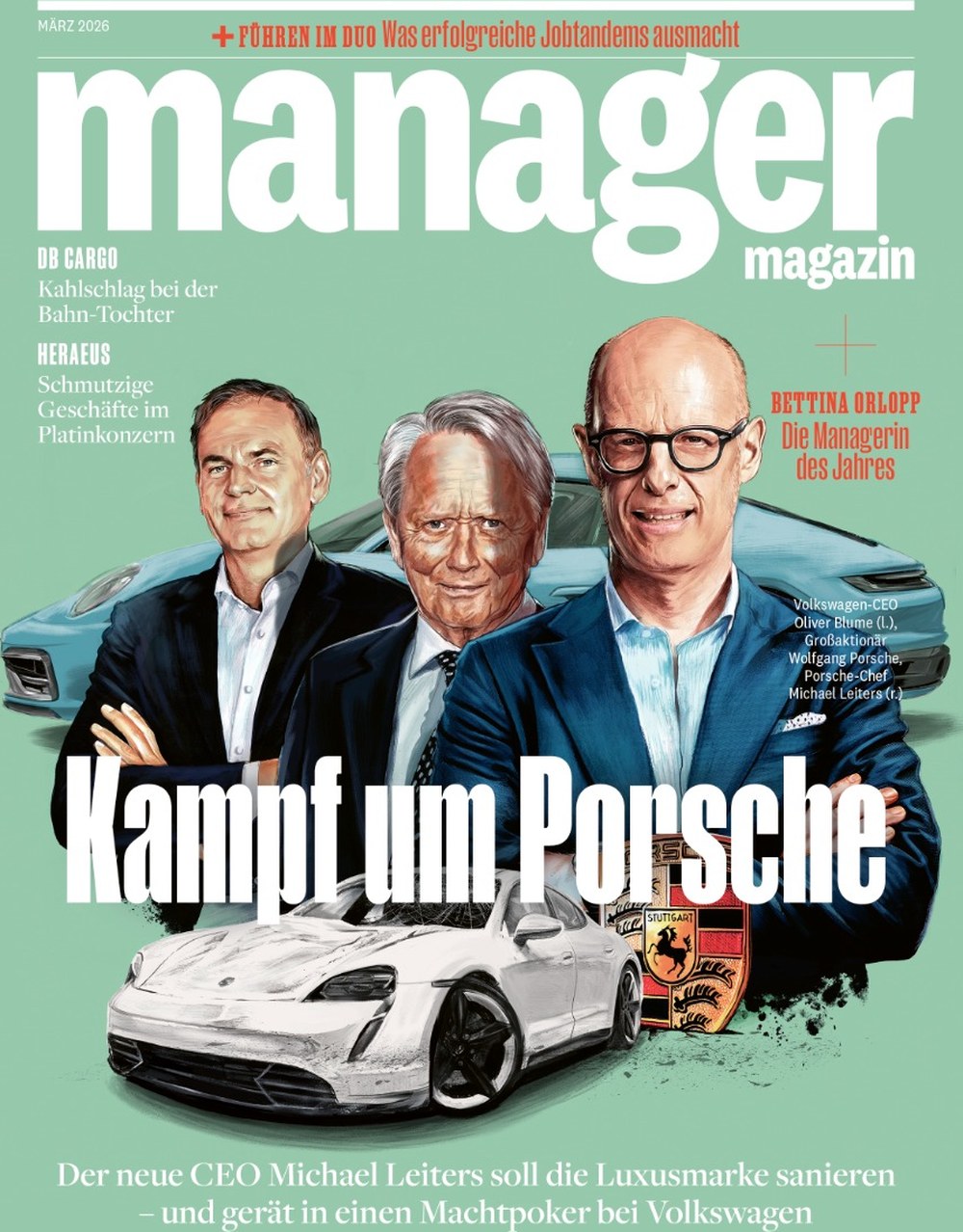 Manager Magazin Deutschland 2026-03 Wolfgang Porsche Michael Leiters Oliver Blume Bettina Orlopp